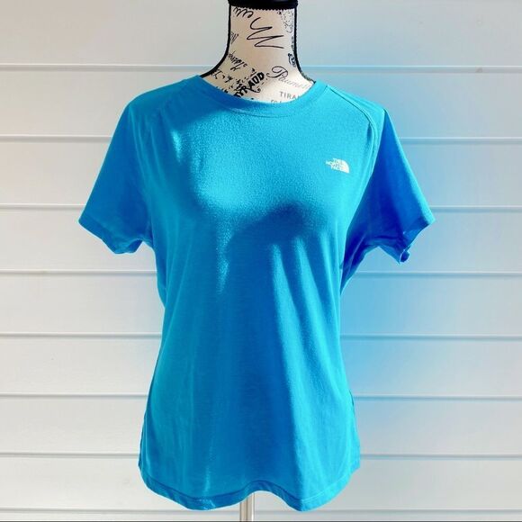 The North Face Women’s Vapor Wick Short Sleeve Tee Shirt Top Blue Size Large - Picture 2 of 11